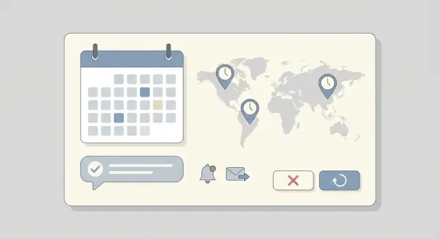 Appointment booking app with AI tools: time zones to no-shows