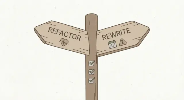 Refactoriser vs réécrire : choisir le chemin le plus rapide vers la production