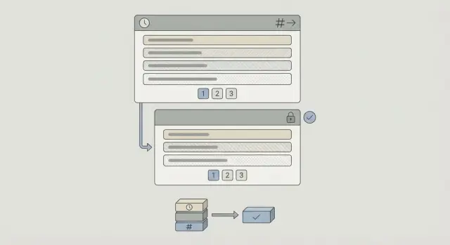 Stable sorting under pagination: stop list items shuffling