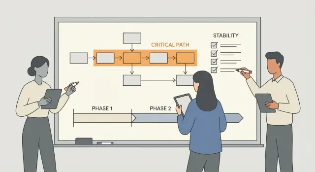 Phased rebuild plan: start with the critical path first