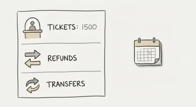 Event ticketing MVP planning: overselling, refunds, transfers