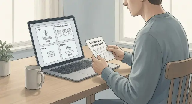 Release smoke tests founders can run in 10 minutes