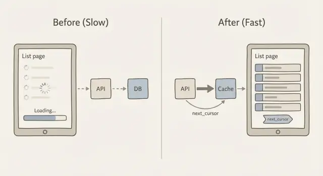 Mise en cache et pagination pour pages de listes lentes : modèles pratiques