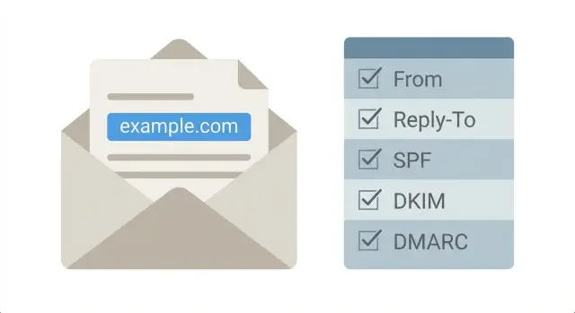Emails from the Right Domain: Sender Identity and Spam Checks