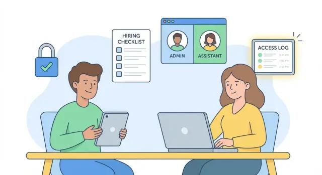 Safe account access when getting help: separate logins