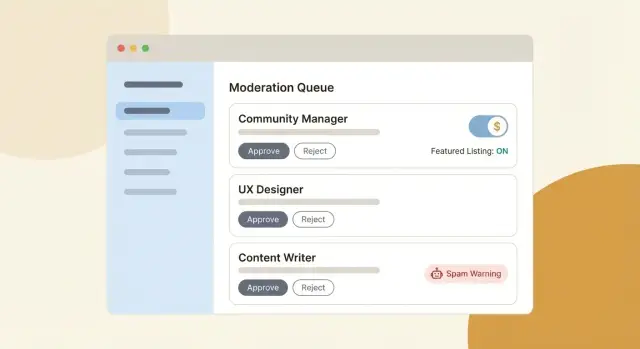 Build a job board with AI tools: approvals, paid posts, anti-spam