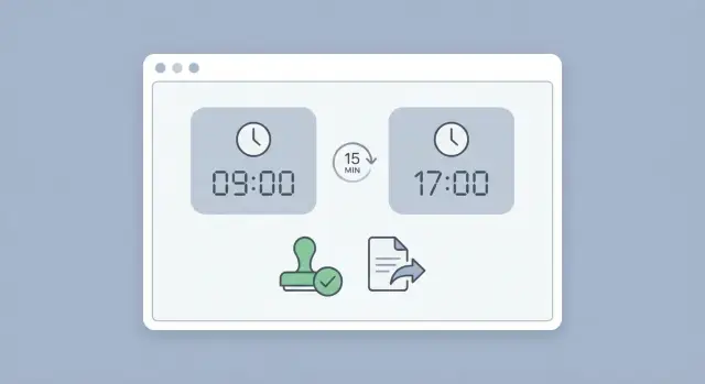 Time tracking app with AI tools: rounding, approvals, exports