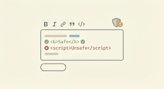 Markdown XSS vulnerabilities: safe rich-text sanitizing steps