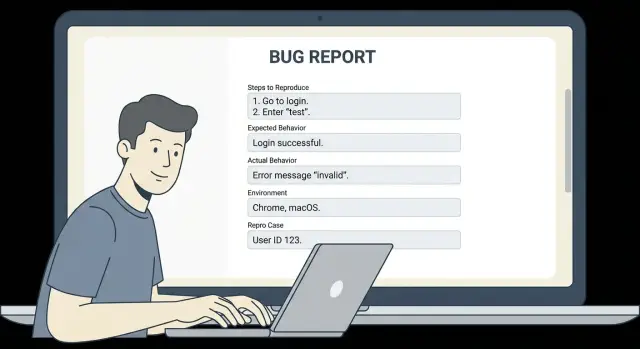 Bug report template founders can use to get fixes faster