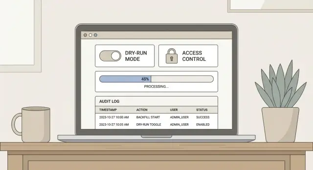 Run-once backfill tool guardrails for safe internal scripts