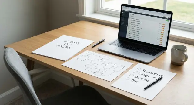 Scope of Work for App Fixes: Flows, Success, Out of Scope