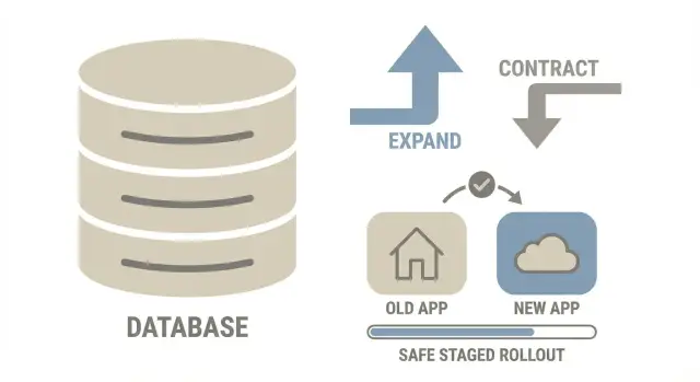 Zero-downtime database changes with expand-contract