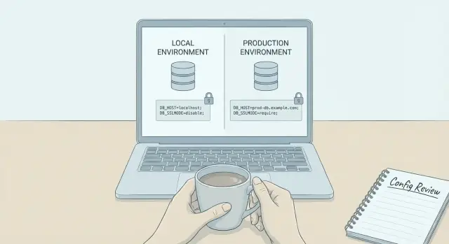Production-only database SSL errors: fix SSL mode mismatches
