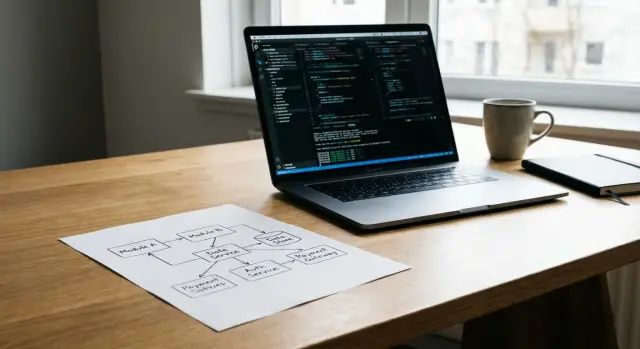 One-page architecture map for a messy prototype: a practical method