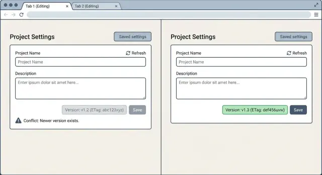 Optimistic locking to prevent lost updates in web apps
