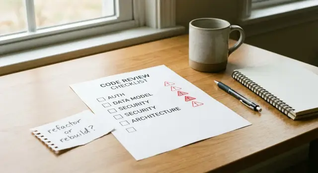 Estimate remediation scope for an AI-generated codebase: red flags