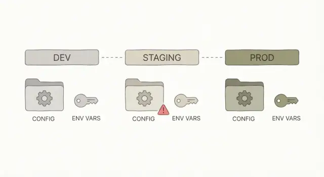 Konfigurationsprobleme „it works on my machine“ für Dev, Staging und Prod