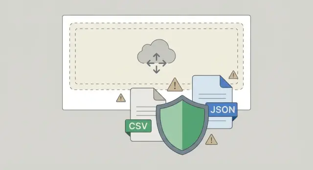 Safe CSV and JSON parsing: protect uploads from nasty inputs