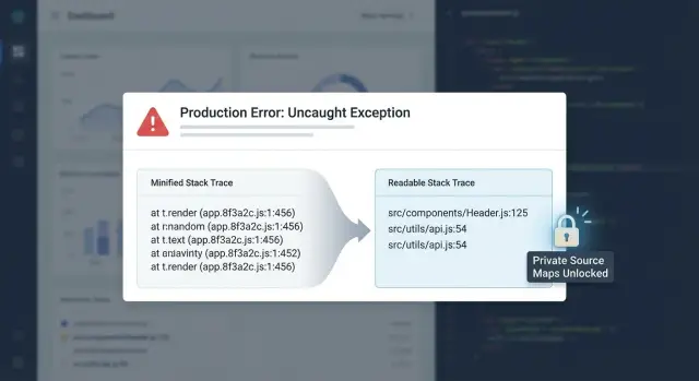 Set up source maps safely to read production frontend errors