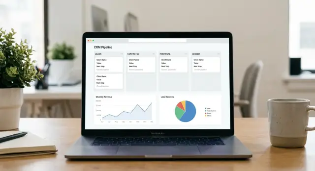 Simple CRM with AI tools: minimum stages and fields