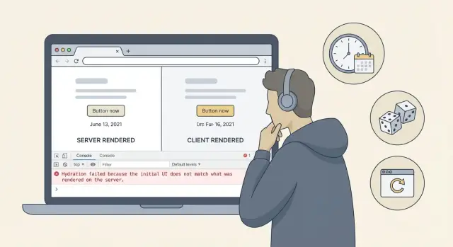 Next.js hydration mismatch checklist for AI-generated UIs