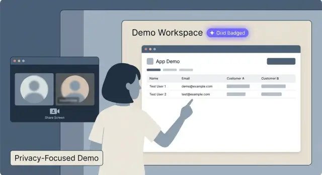 Protect customer data in app demos with safe demo setups