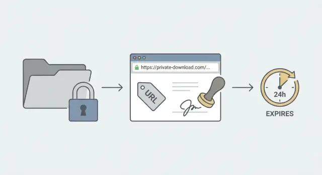 Secure file downloads with signed URLs: a practical setup