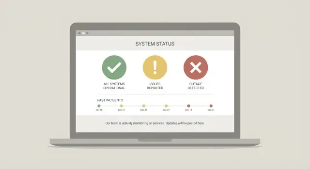 Status page for small teams: a simple setup and comms template