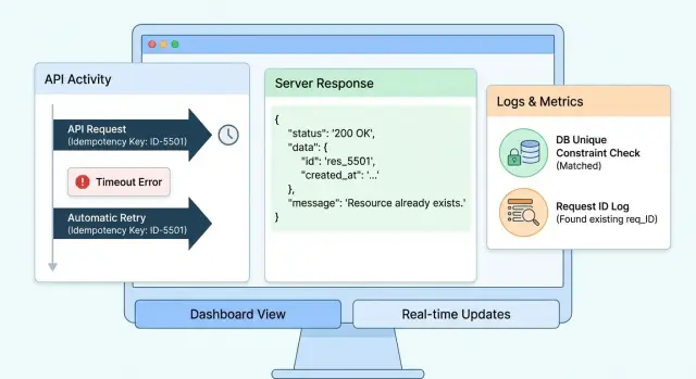 API idempotency: stop duplicate creates with retry-safe design