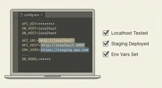 Hard-coded URLs audit: fix staging links and callbacks