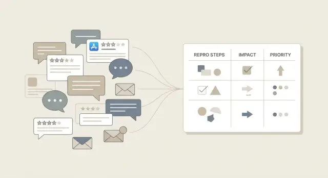 Turn user feedback into a fix list that teams can ship